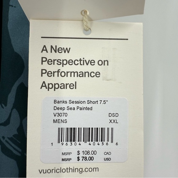 NEW Vuori Banks Session Shorts 7” Sz XXL - Picture 10 of 12